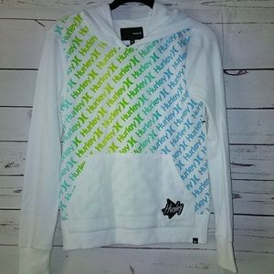 HURLEY HOODIE NWOT WHITE/MULTICOLOR sz S